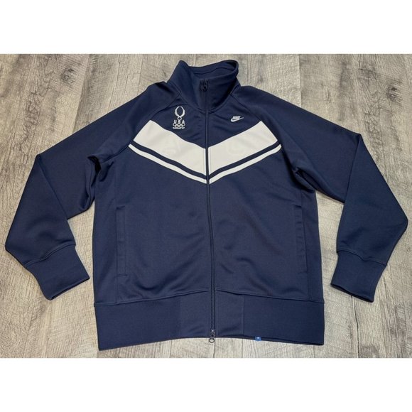 Vintage Nike USA Olympics Jacket Mens Large Track Blue 2008 Beijing Zip Active - Picture 9 of 13